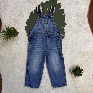 Oshkosh B’gosh Vestbak Blue Denim Baby Boy Overalls Size 2T